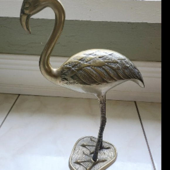 Large Mid-Century Brass Flamingo Statue By Dieter Rams 1960s Antique VERY RARE - Picture 5 of 9